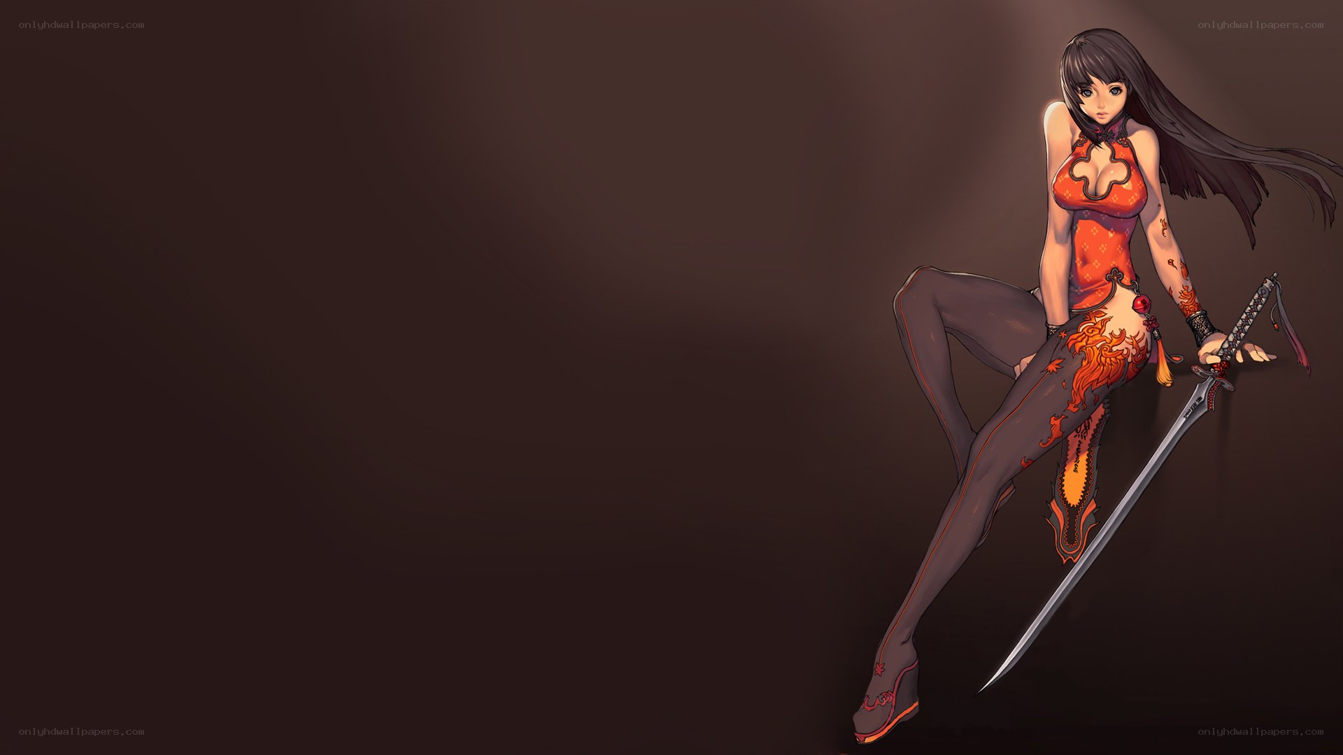 anime warrior with sword