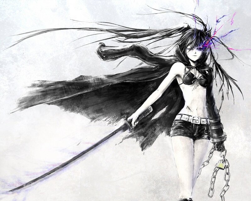 anime warrior with sword