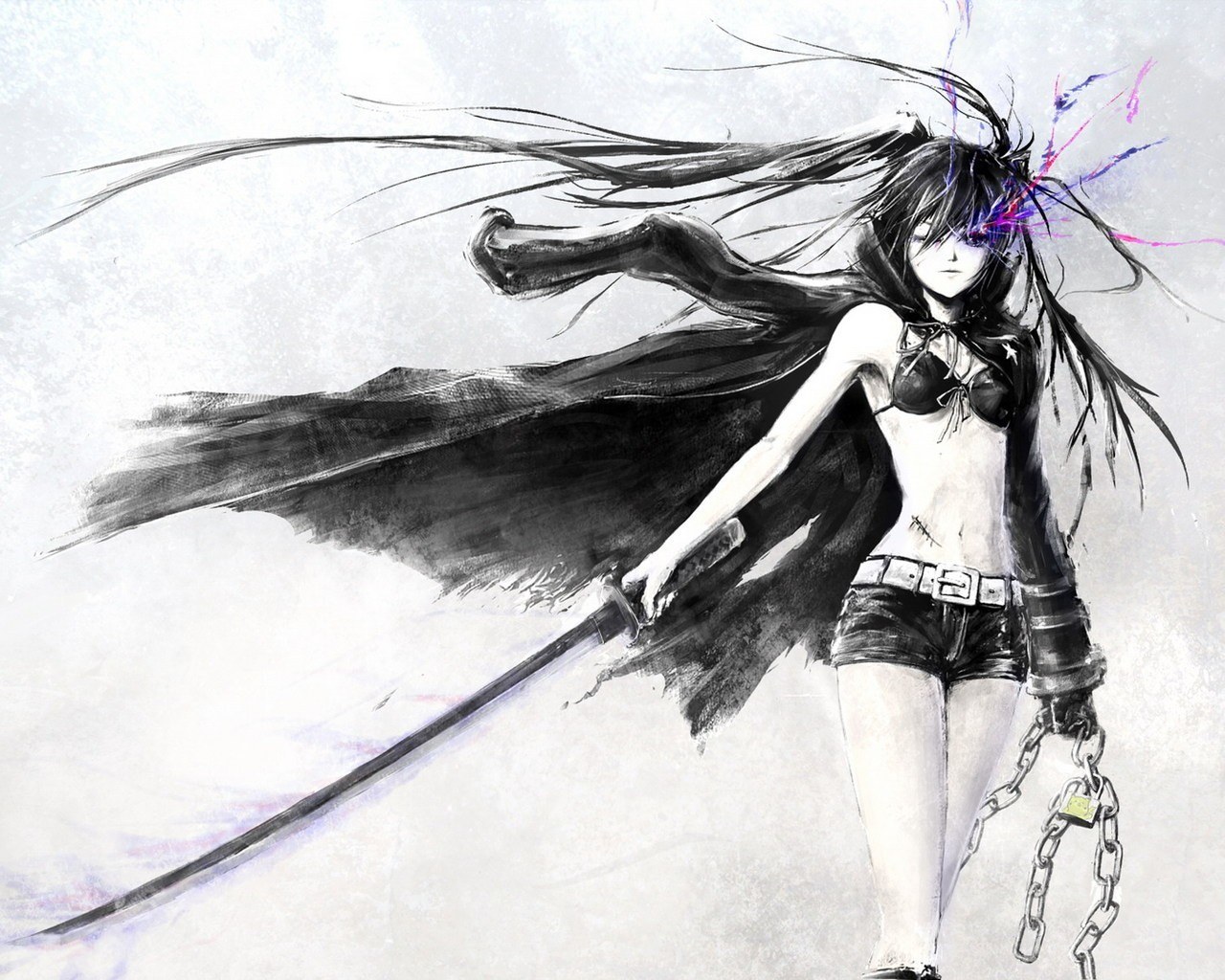 anime warrior with sword