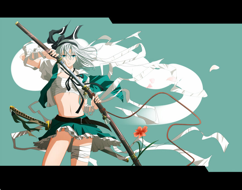anime warrior with sword