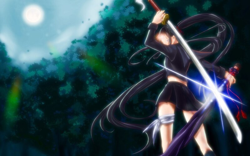 anime warrior with sword