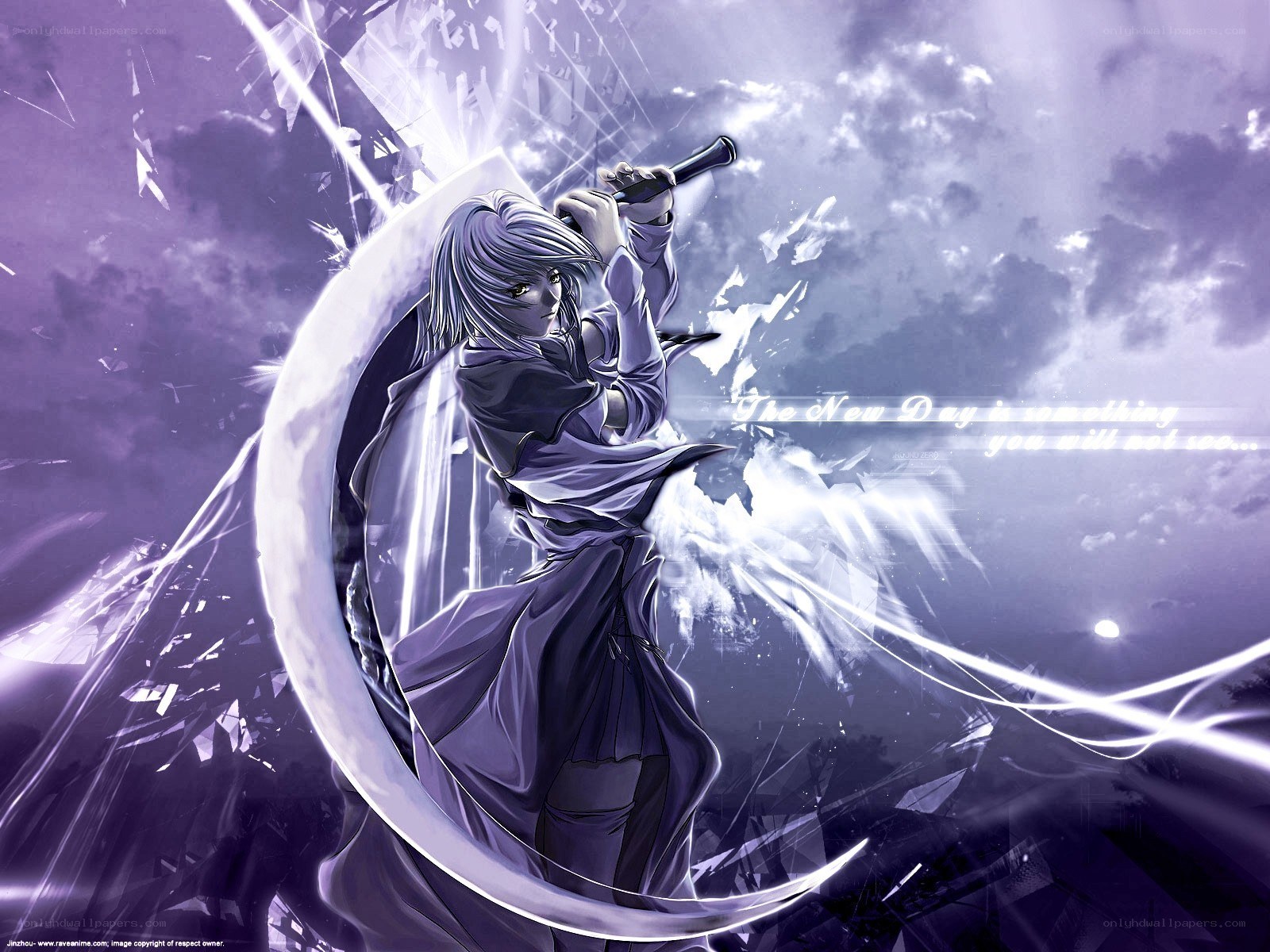anime warrior with sword