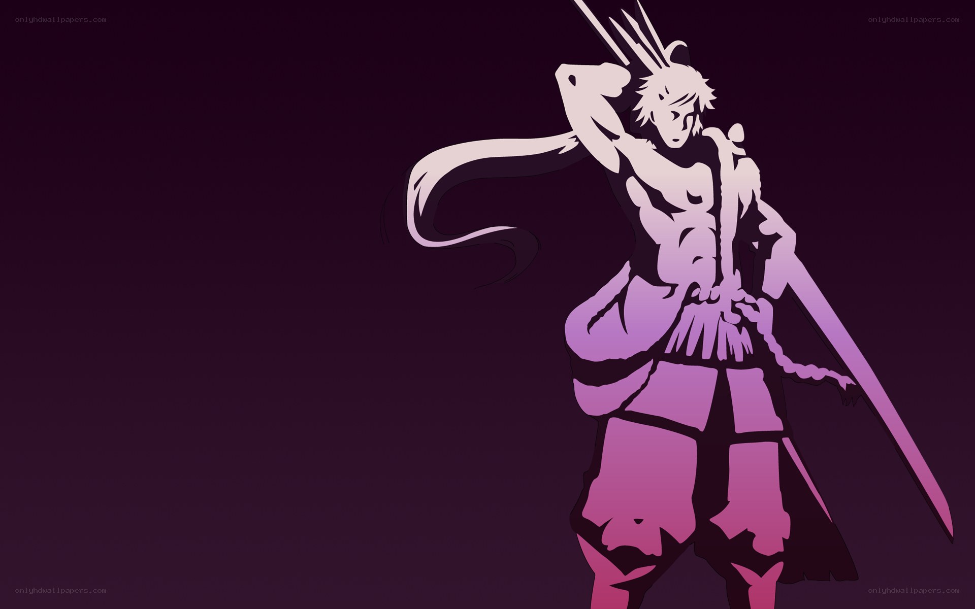 anime warrior with sword