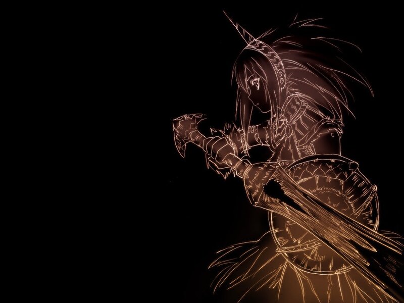 anime warrior with sword