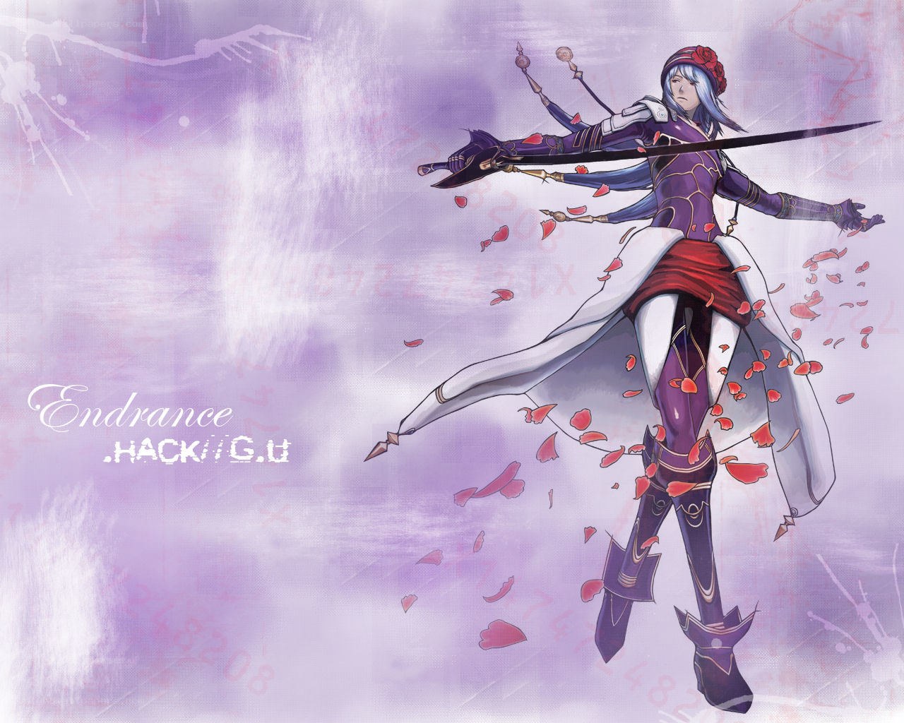 Anime warrior with sword