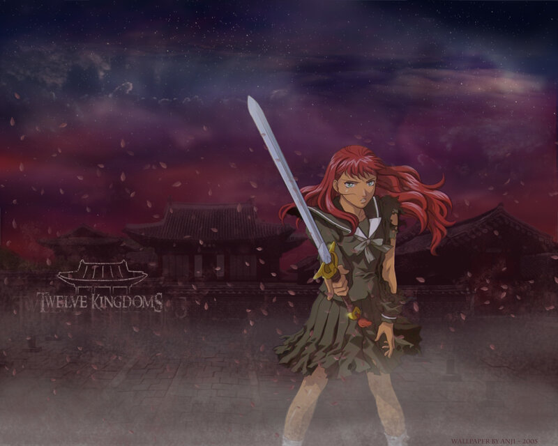Anime warrior with sword
