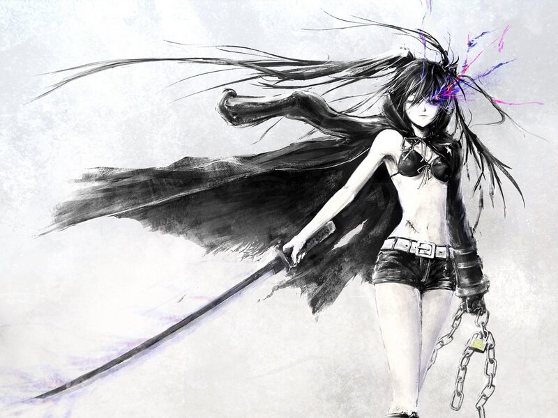 anime warrior with sword