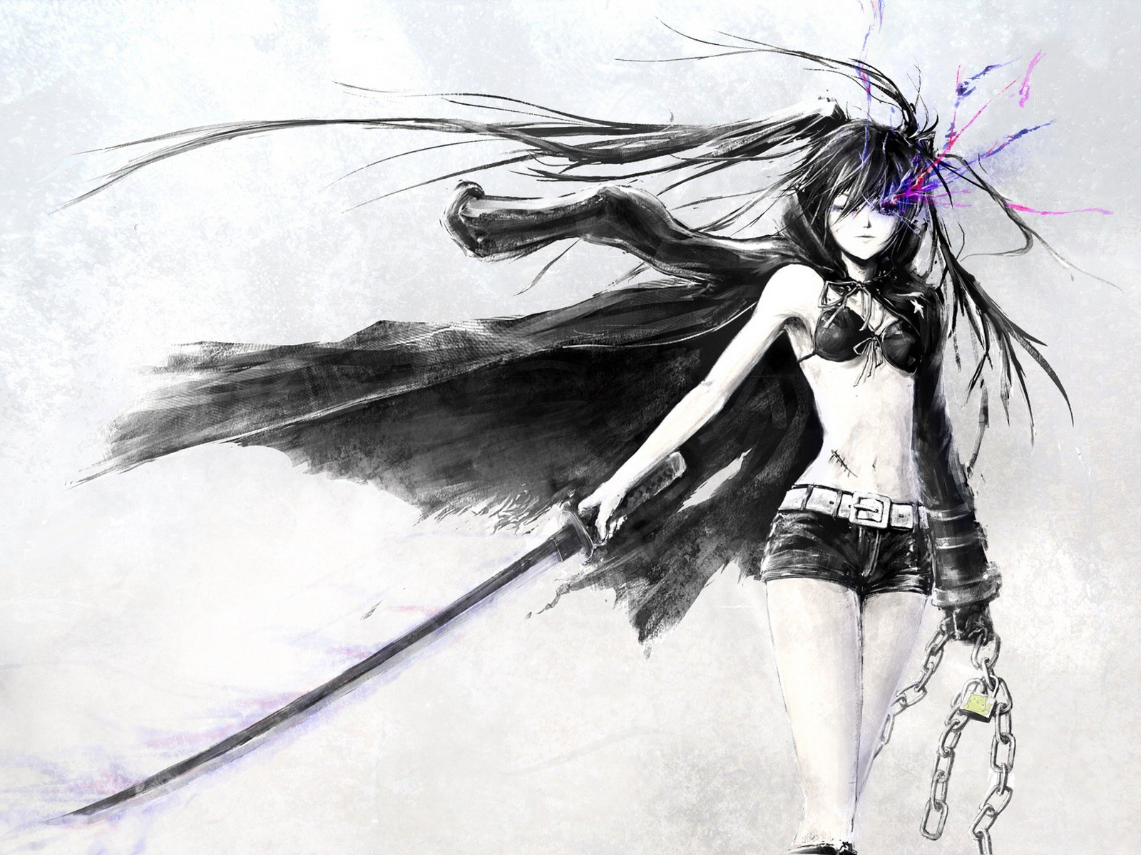 anime warrior with sword
