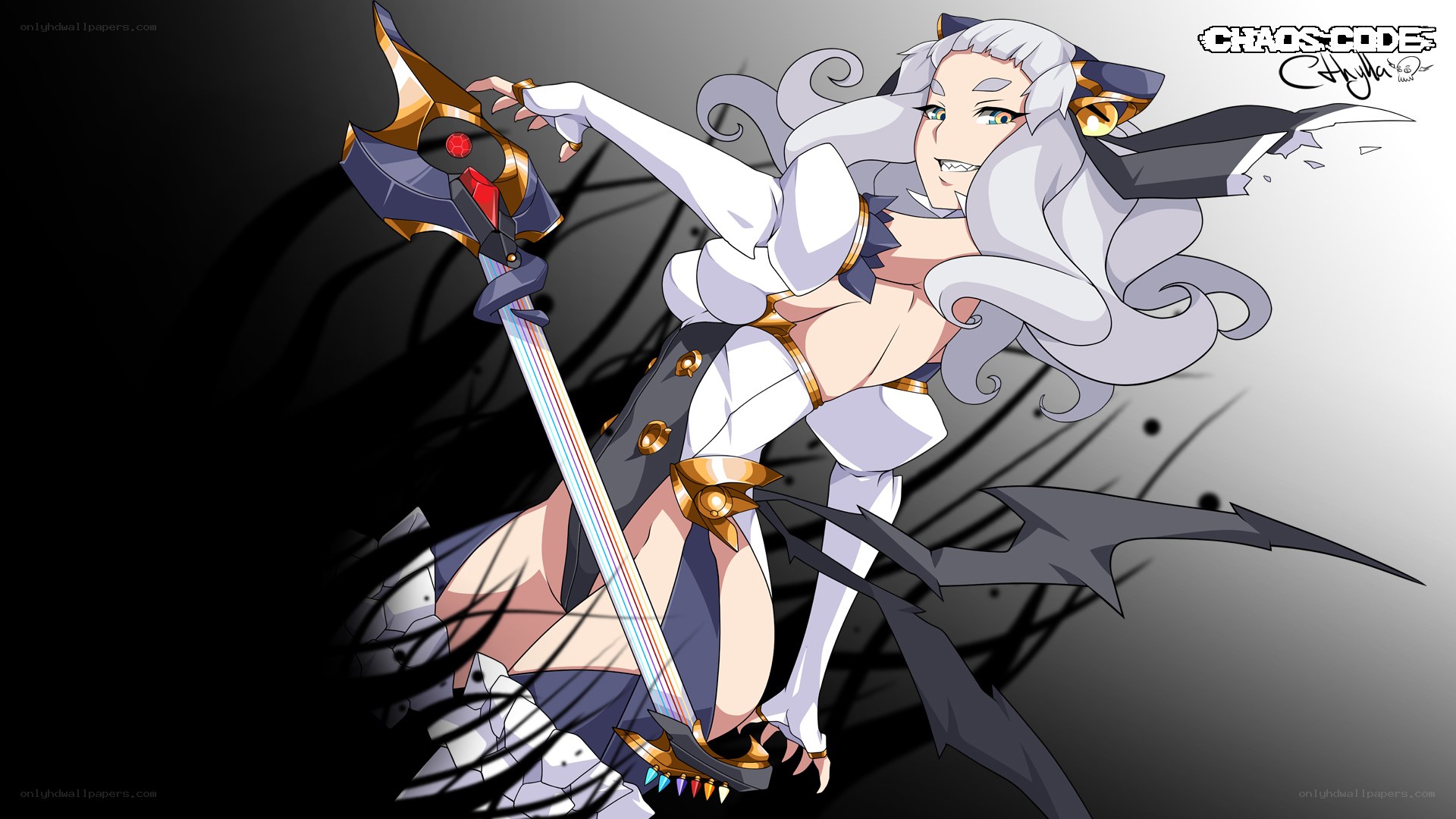 anime warrior with sword