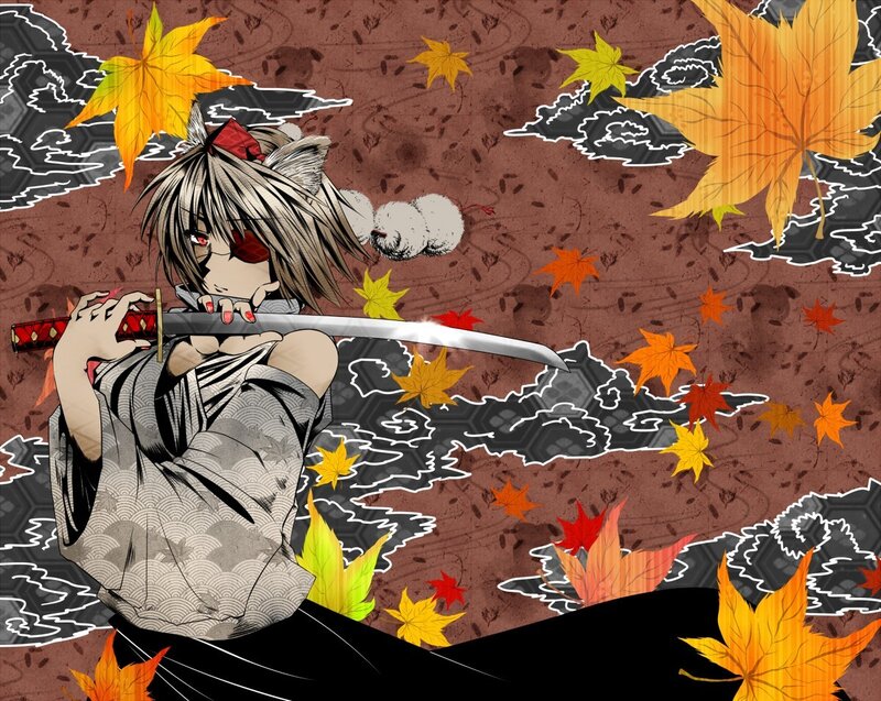 anime warrior with sword