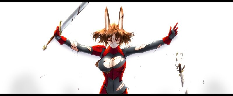 Anime warrior with sword