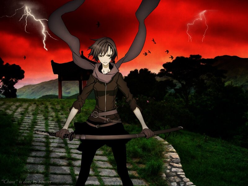 anime warrior with sword