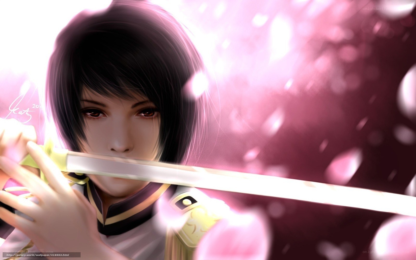 anime warrior with sword