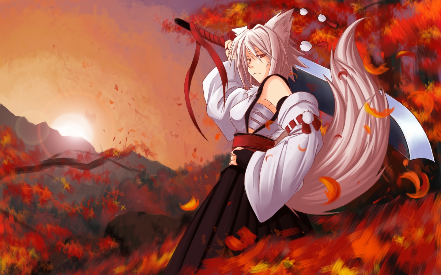anime warrior with sword