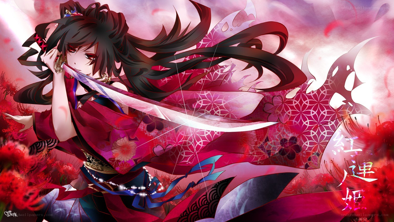 Anime warrior with sword