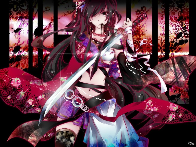 anime warrior with sword