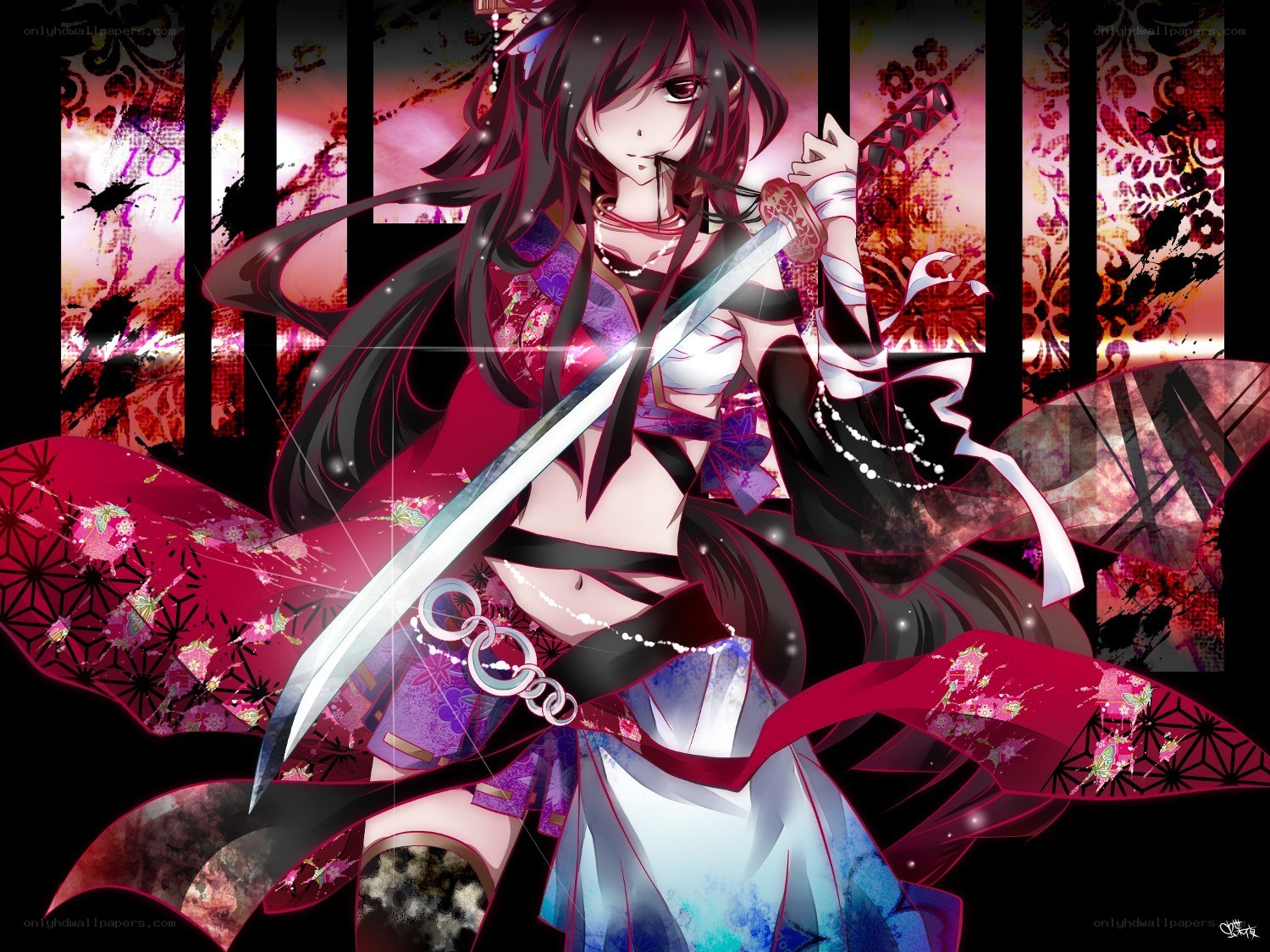 anime warrior with sword