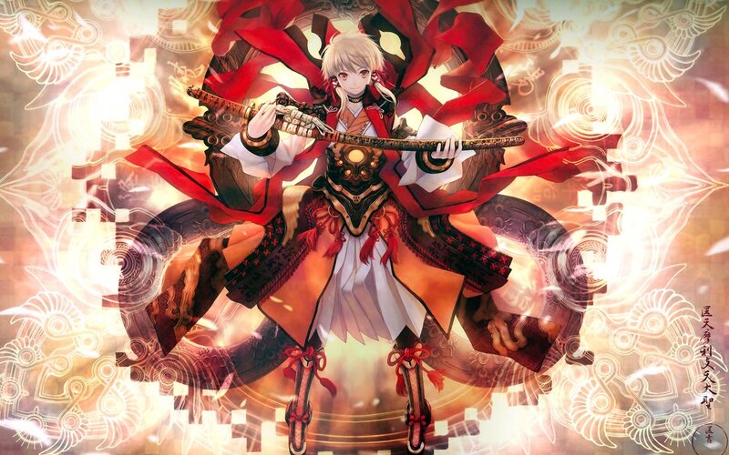 anime warrior with sword