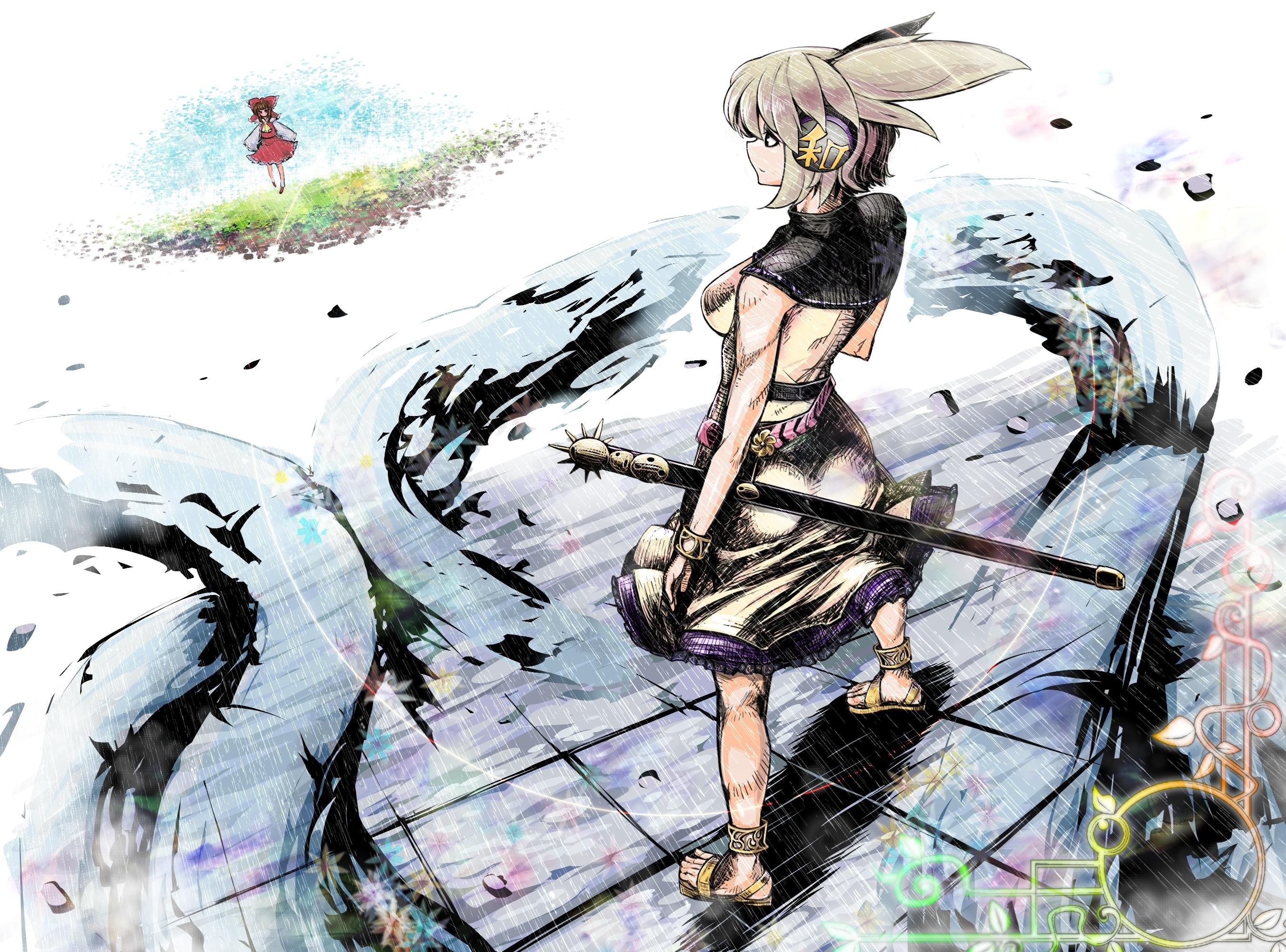 Anime warrior with sword