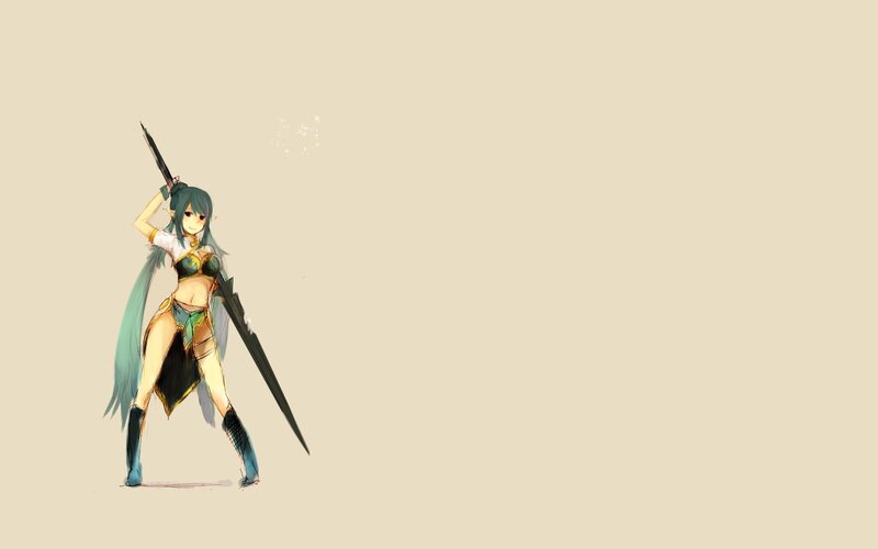 anime warrior with sword