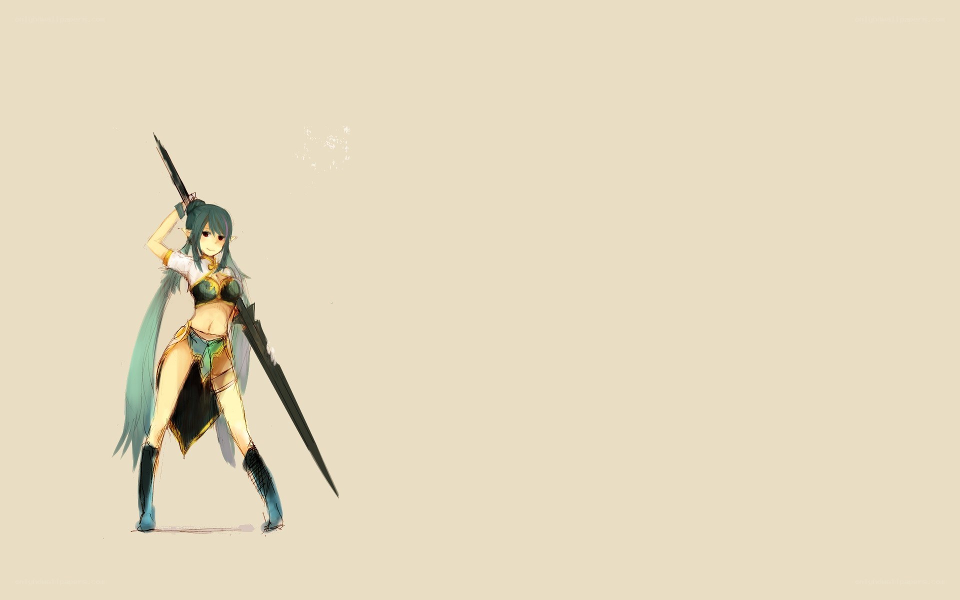 anime warrior with sword