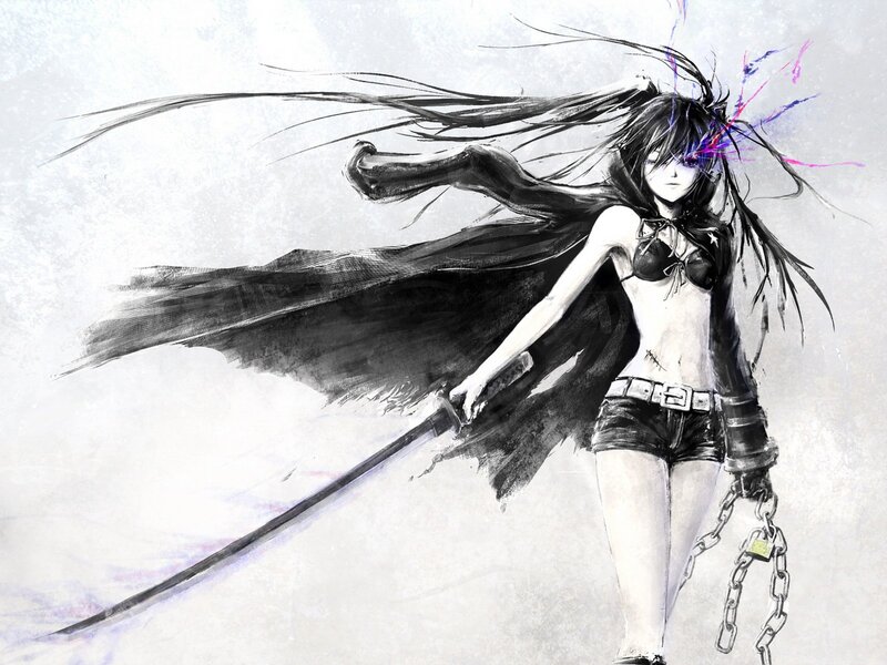 anime warrior with sword
