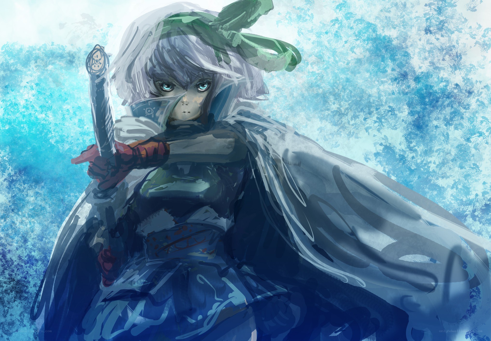 anime warrior with sword