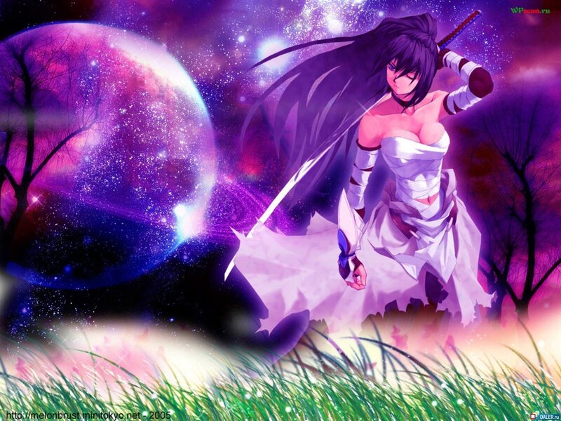 Anime warrior with sword