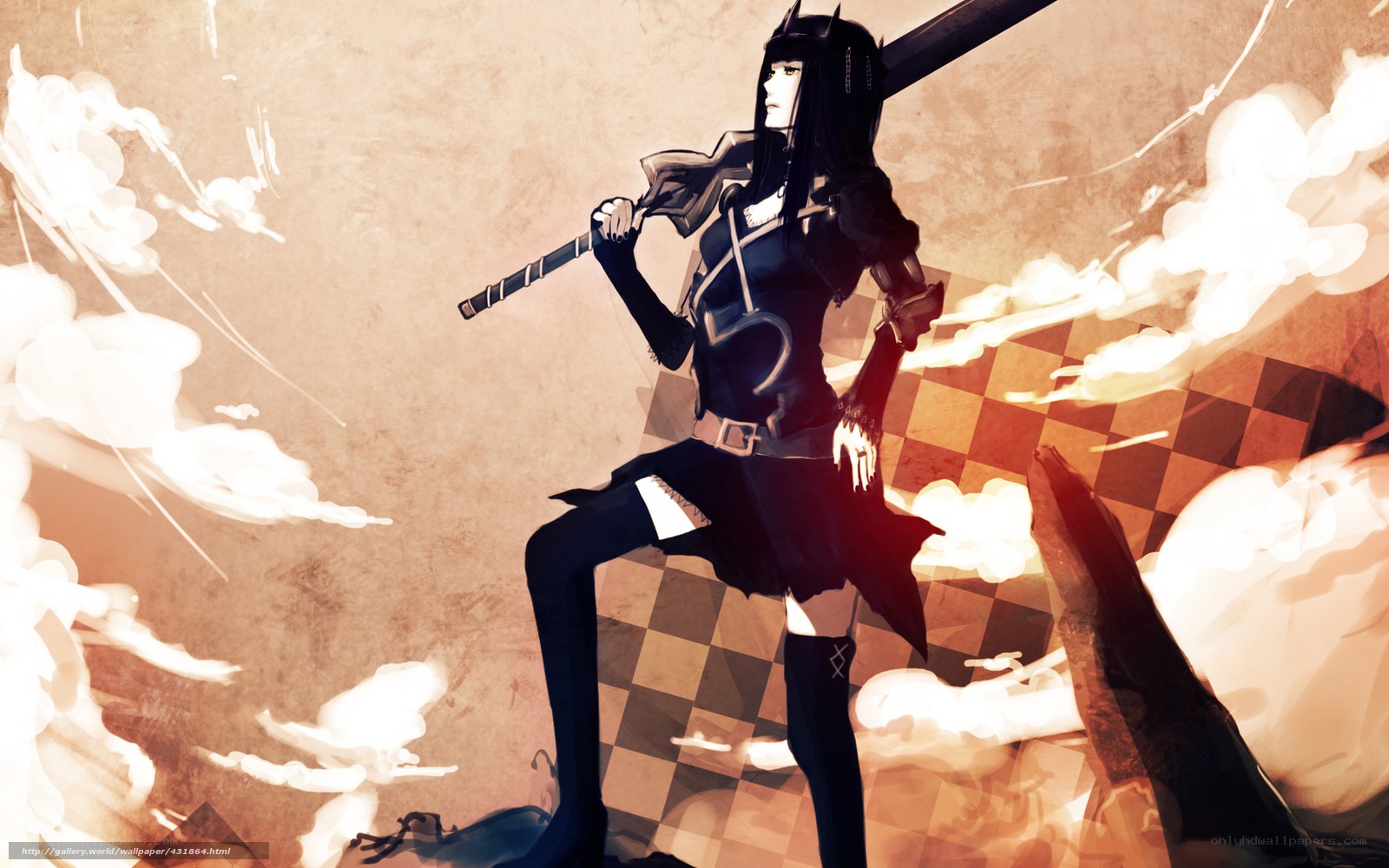 anime warrior with sword