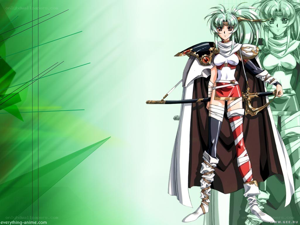 anime warrior with sword