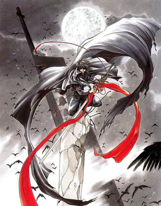 Anime warrior with sword