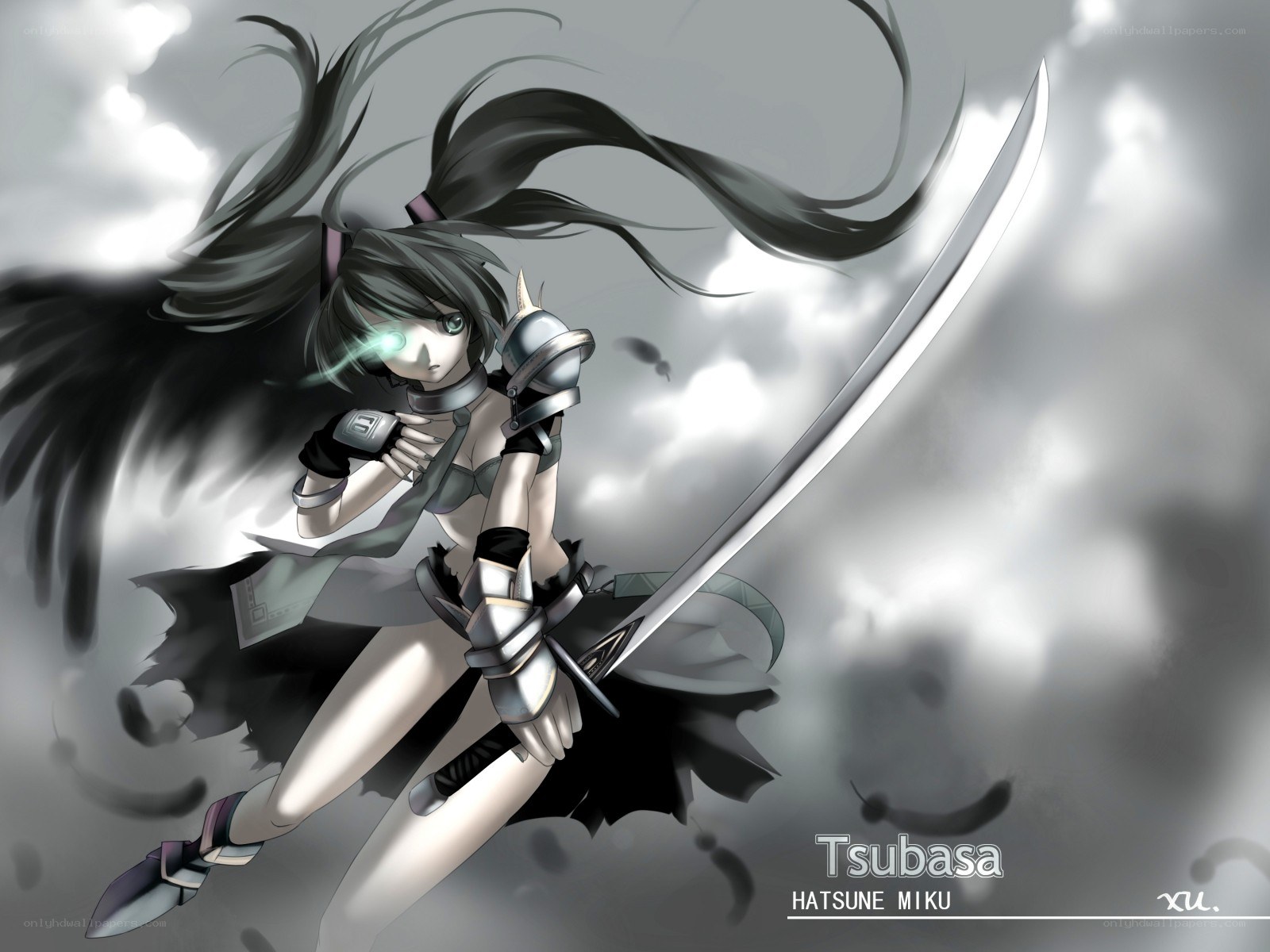 Anime warrior with sword