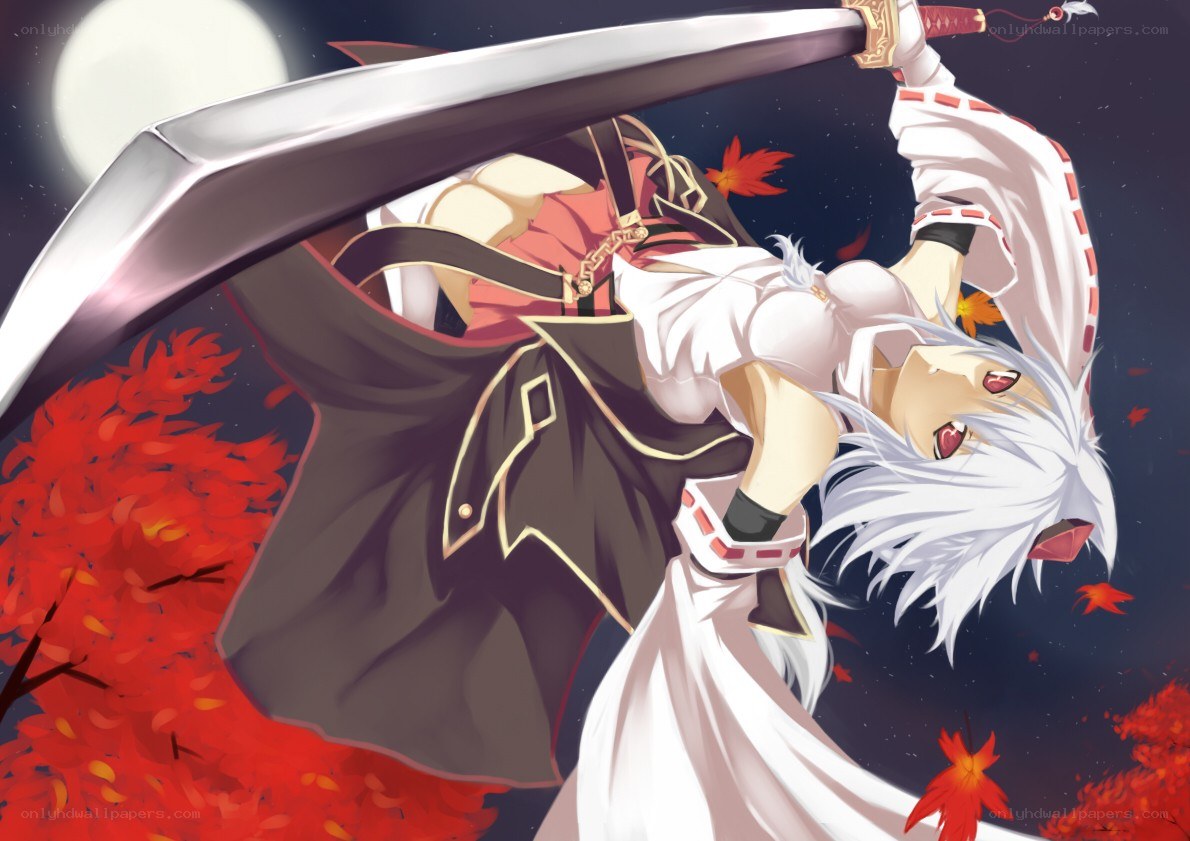 Anime warrior with sword