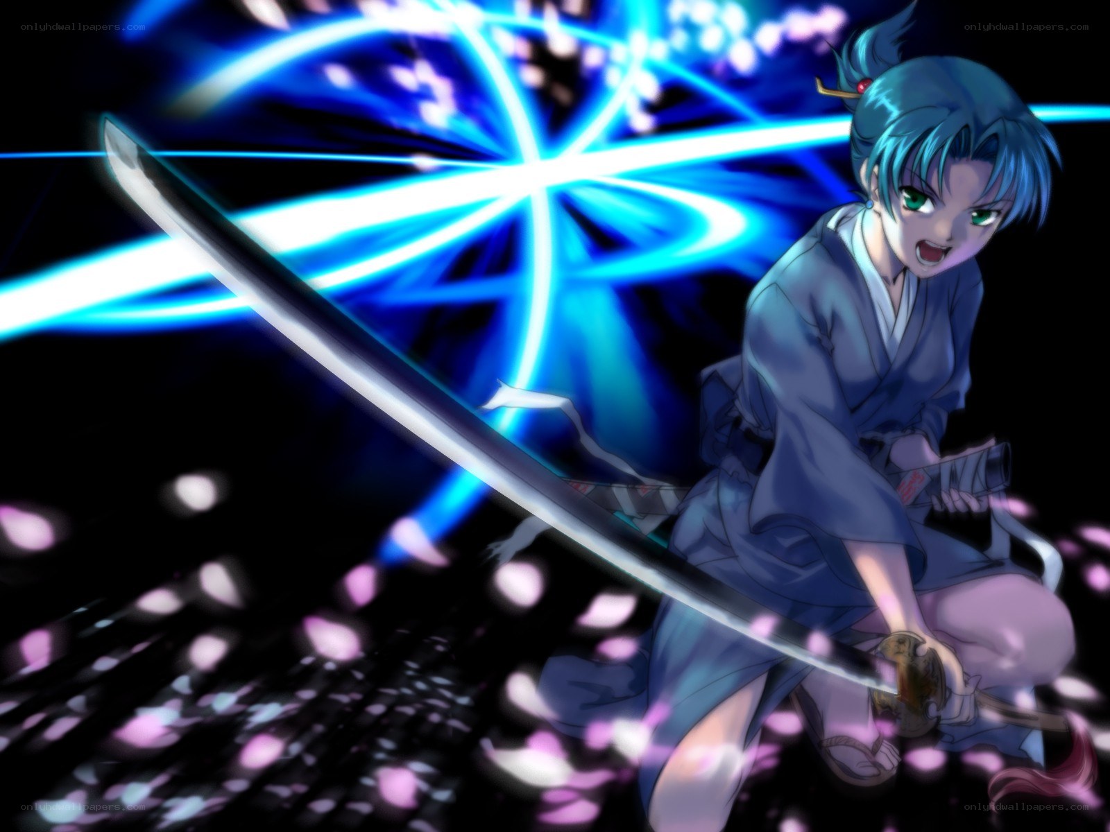 anime warrior with sword