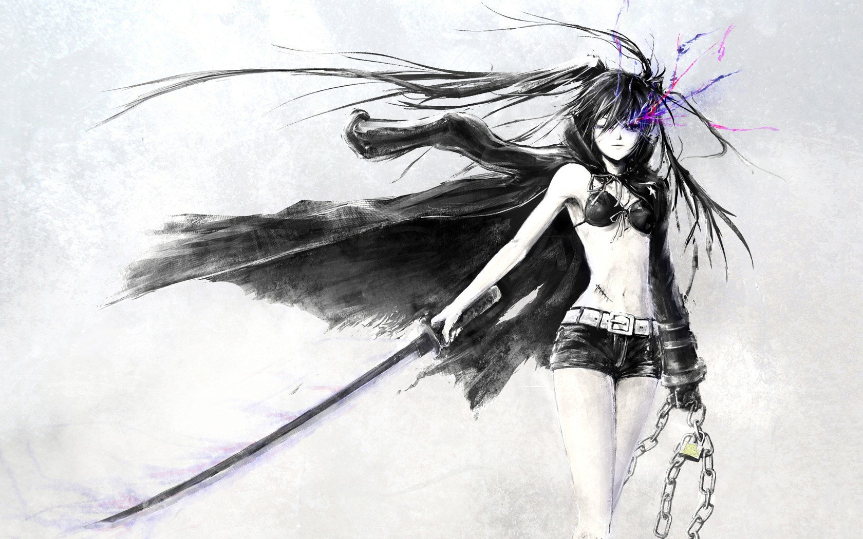 anime warrior with sword