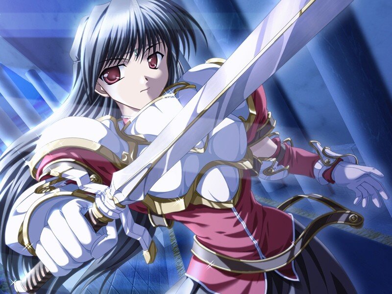 anime warrior with sword