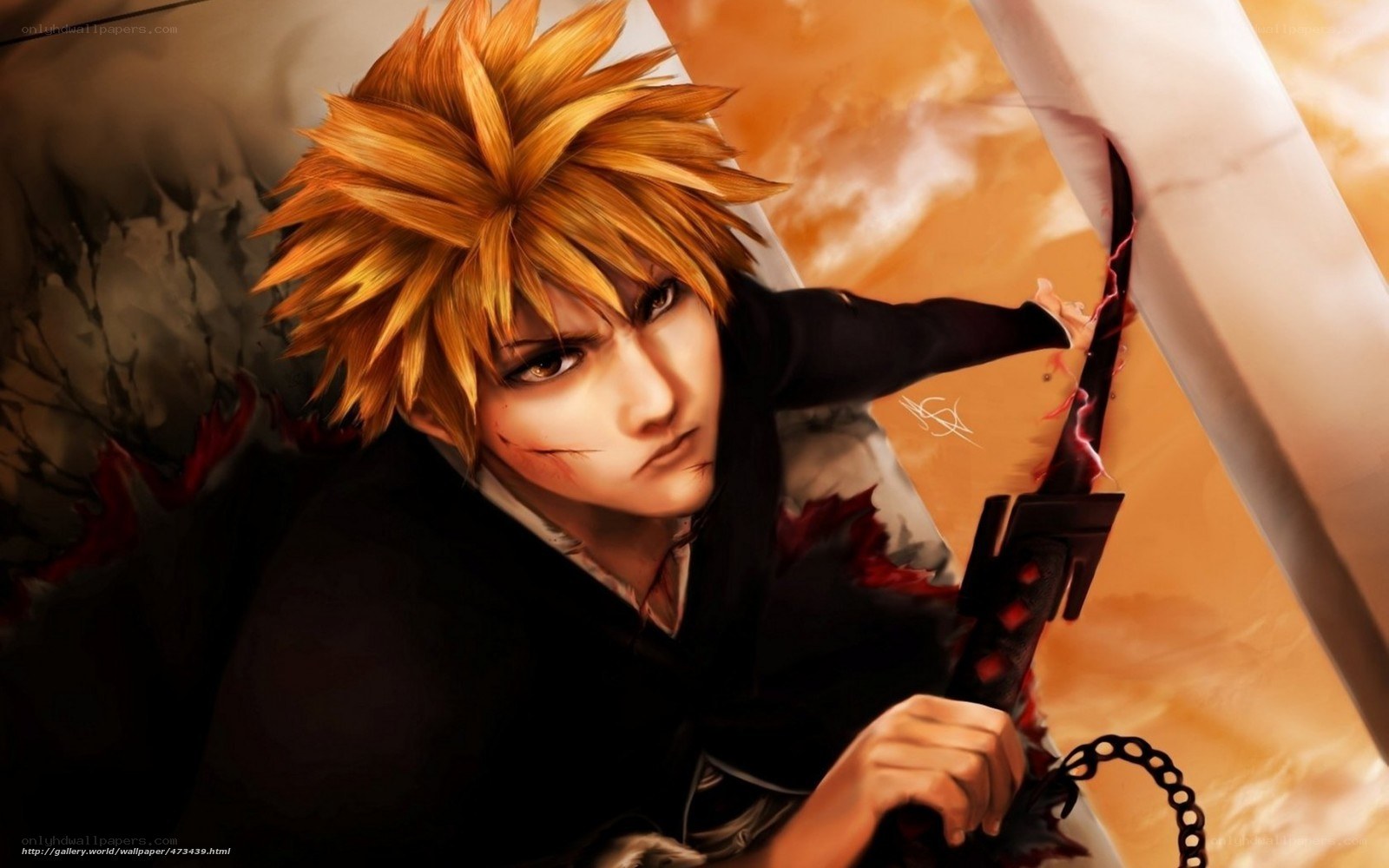 anime warrior with sword