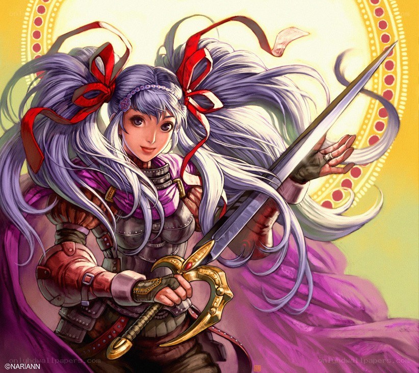 anime warrior with sword