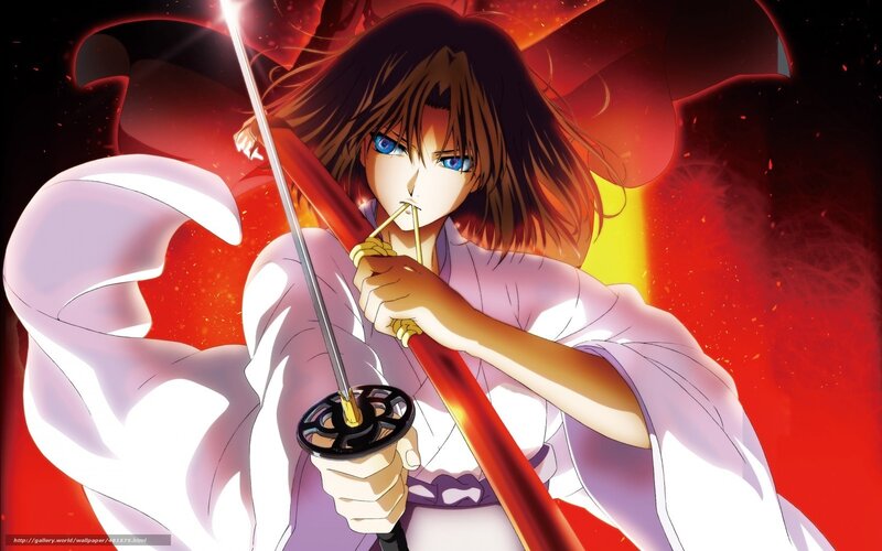 anime warrior with sword