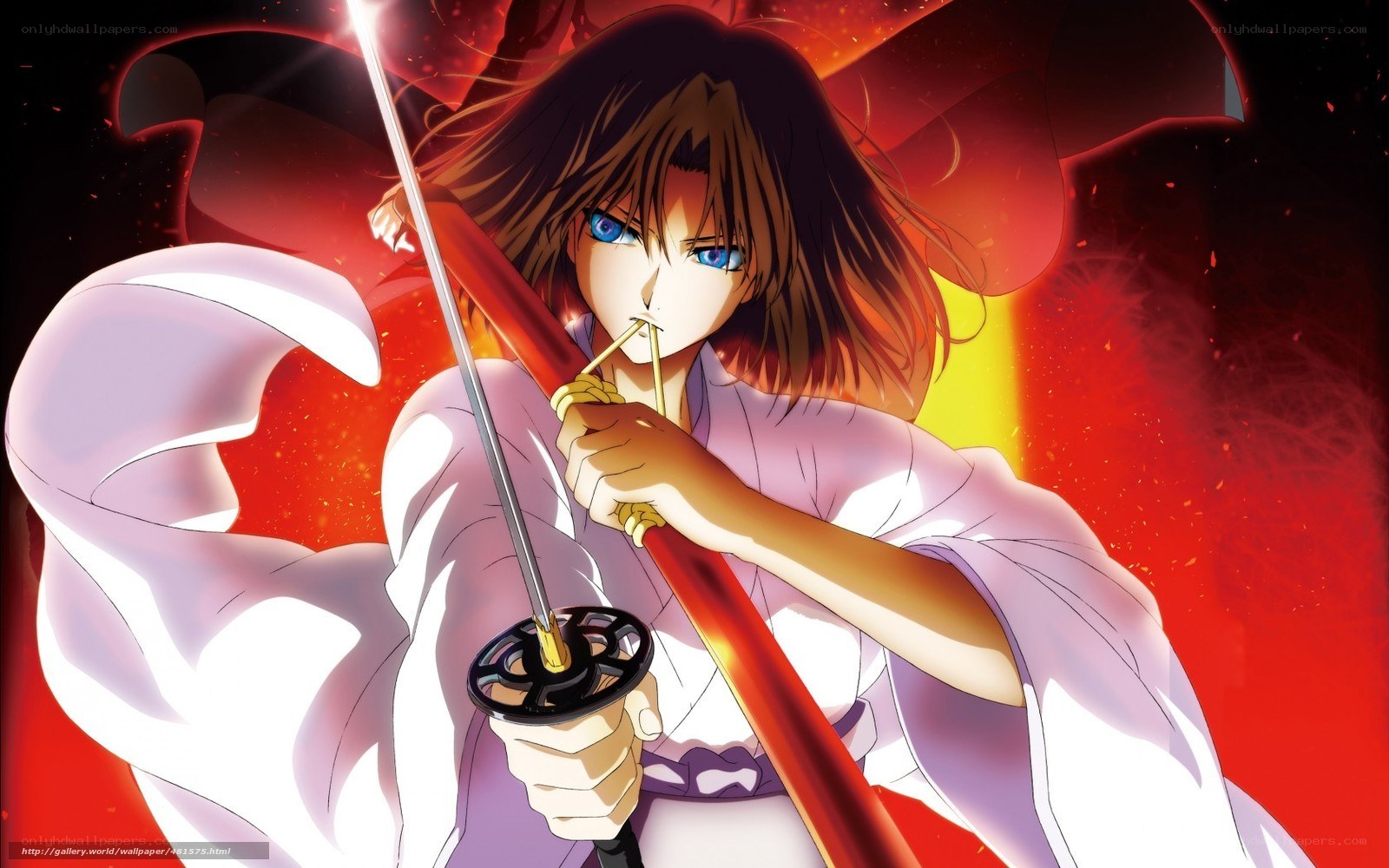 anime warrior with sword