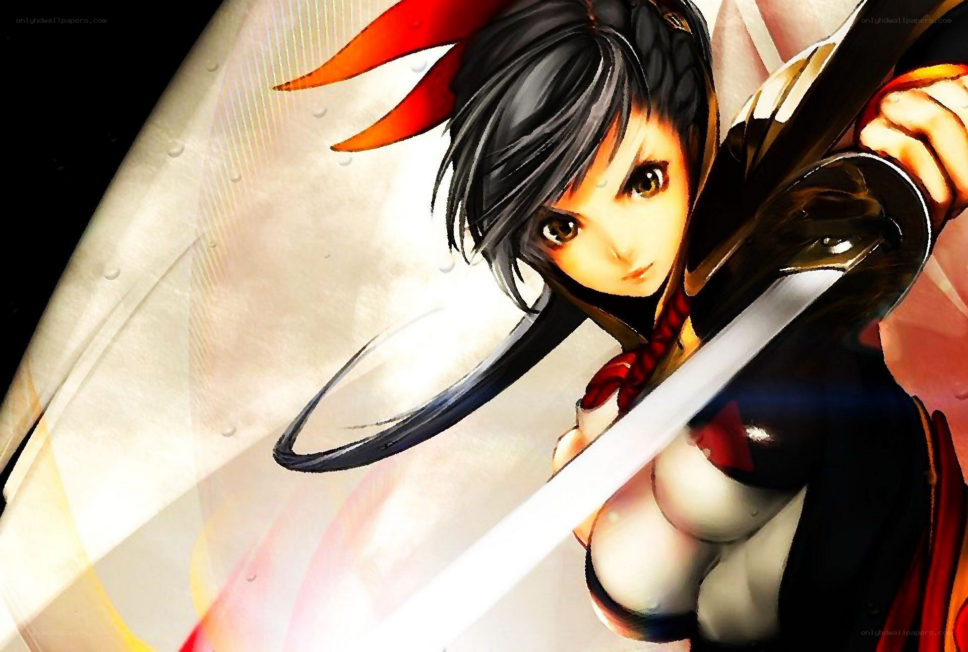 anime warrior with sword