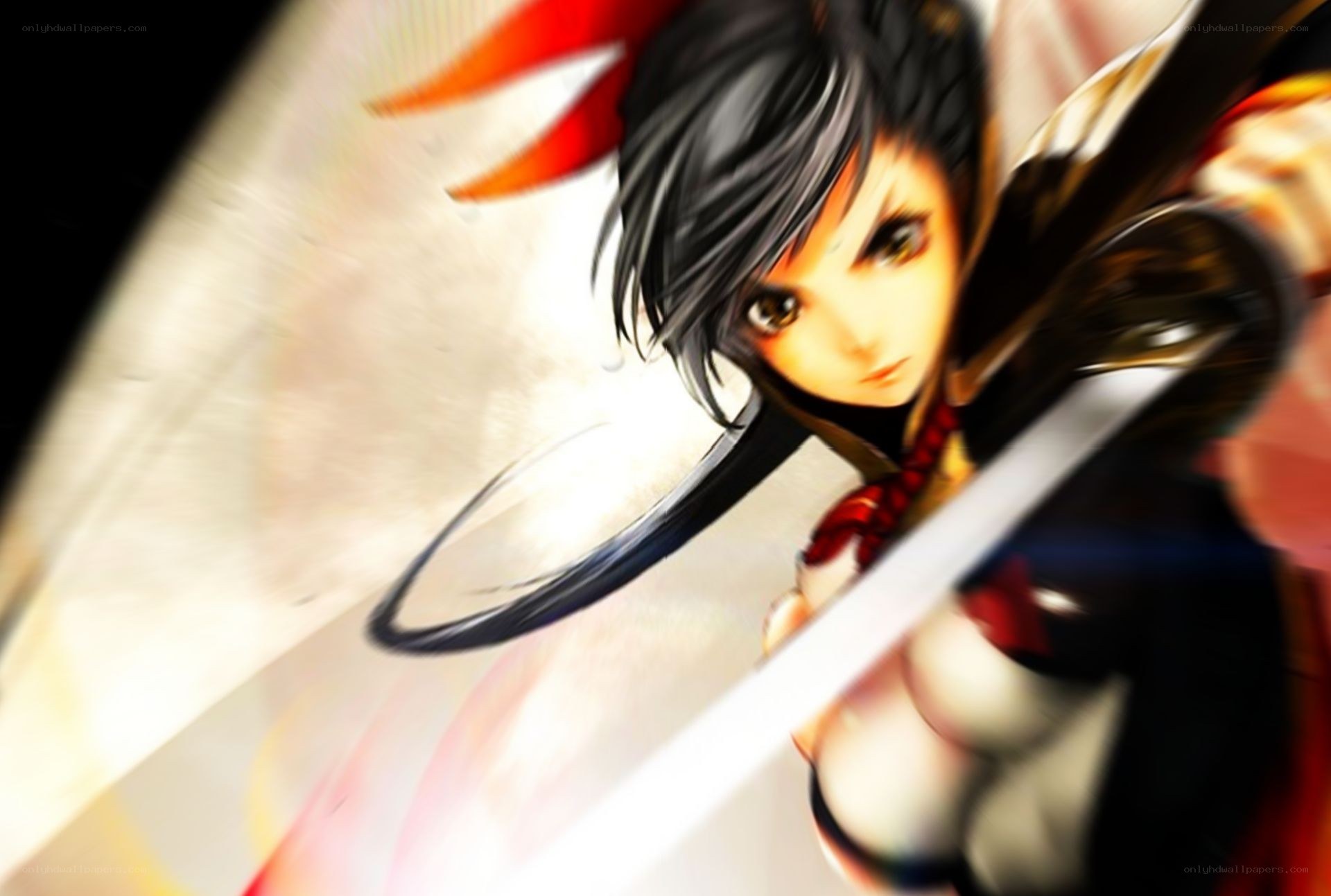anime warrior with sword