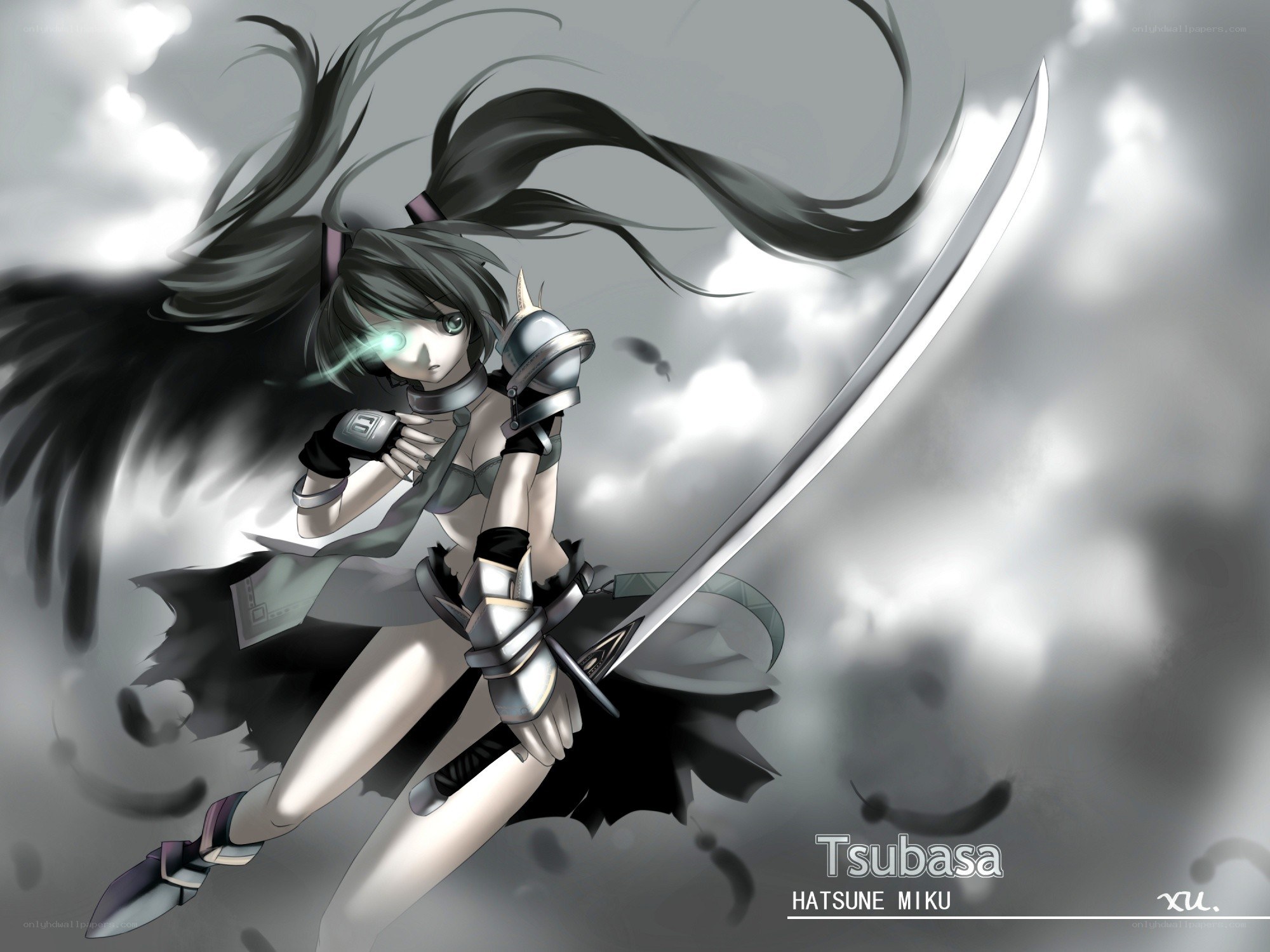 Anime warrior with sword