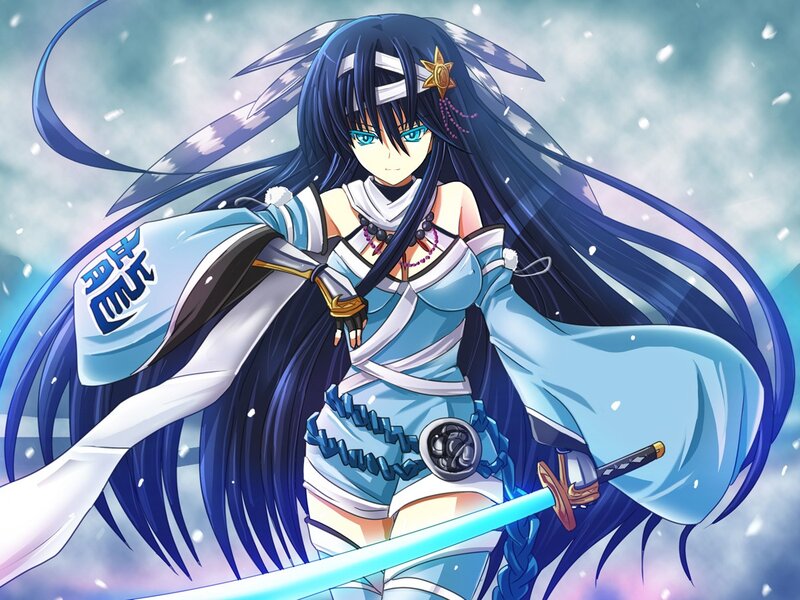 anime warrior with sword