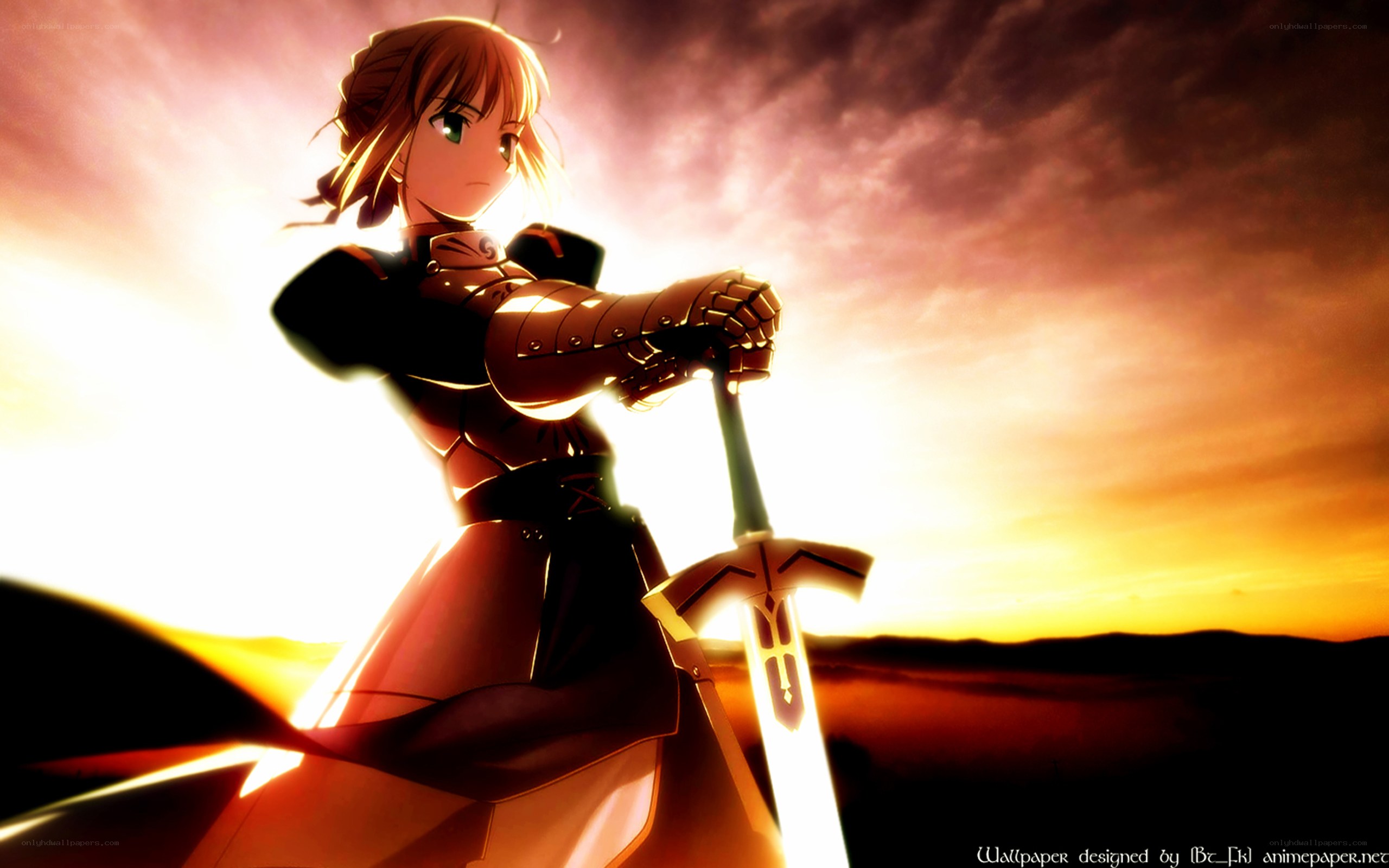 anime warrior with sword