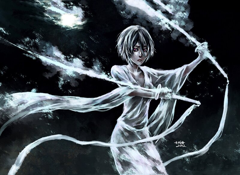 anime warrior with sword