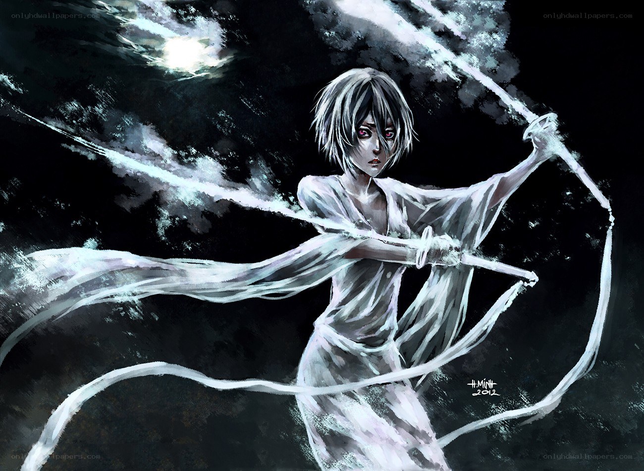 anime warrior with sword