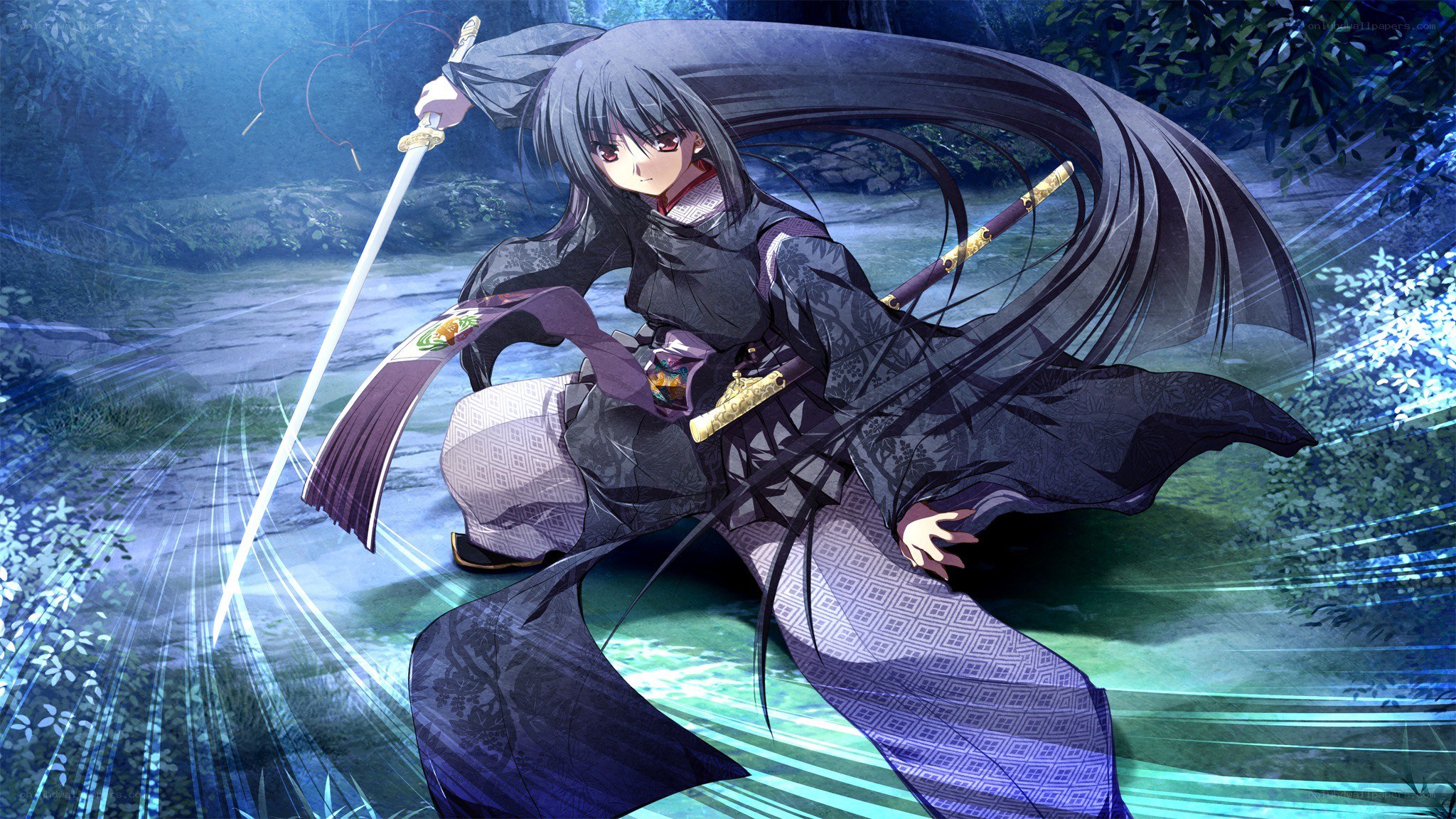 anime warrior with sword