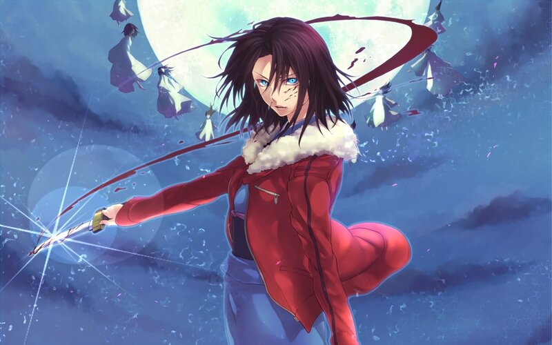 anime warrior with sword