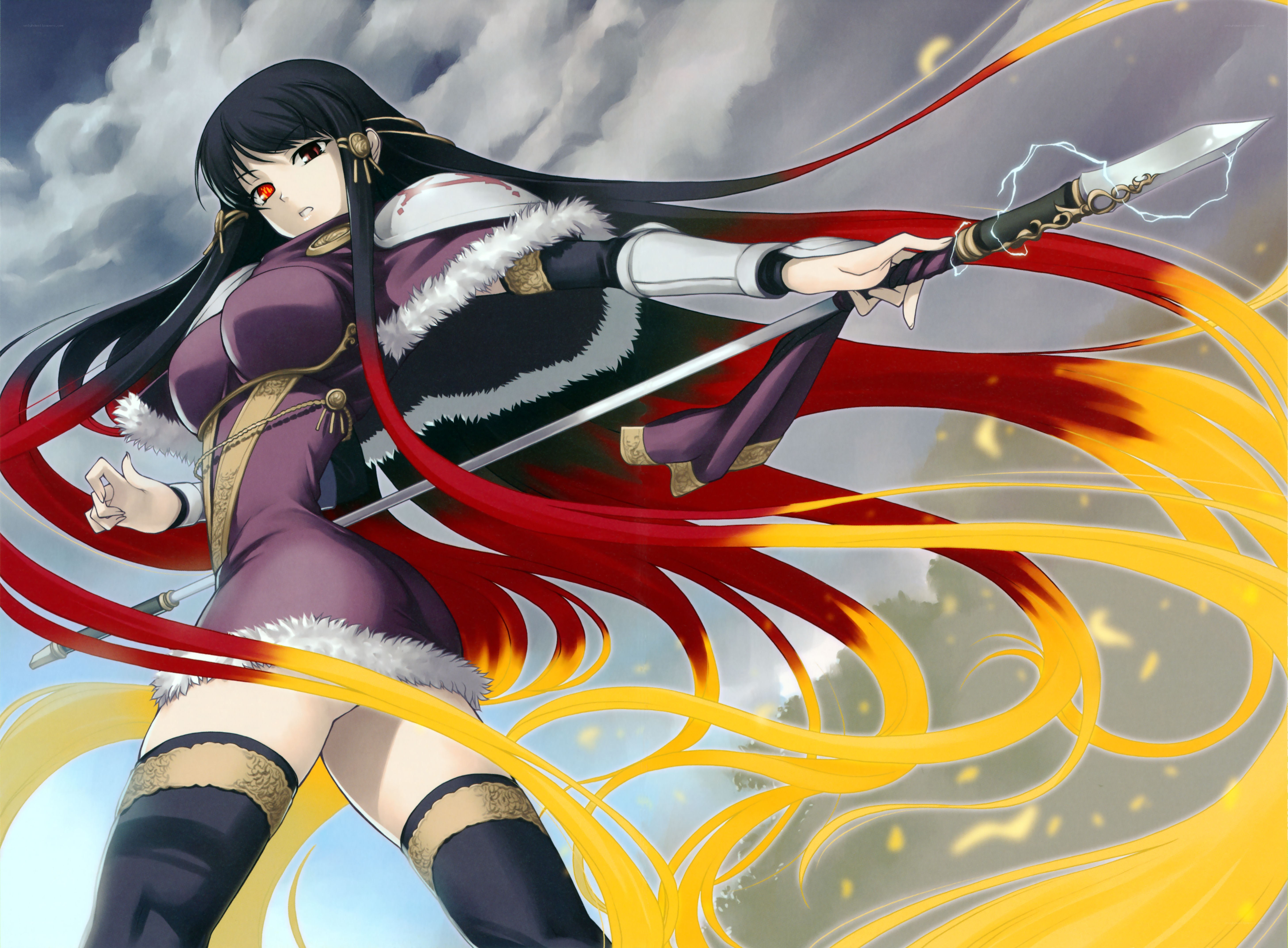 anime warrior with sword